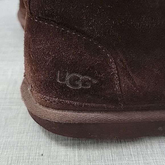 UGG Men's Neumel Classic sheep fur Suede Leather Boots Brown Sz 9 - Picture 5 of 11